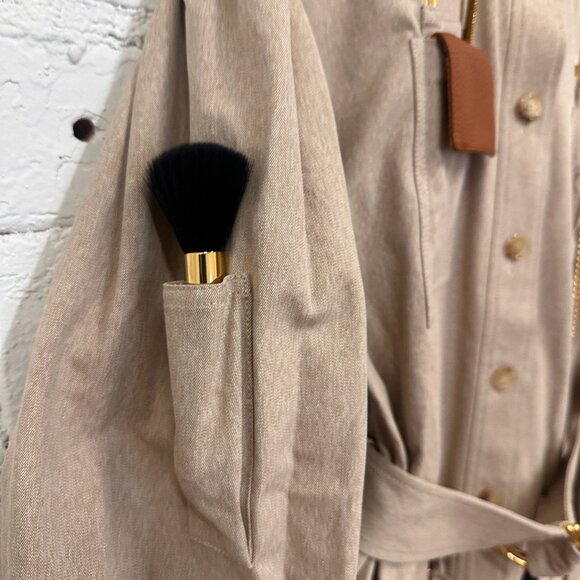 AW21 MOSCHINO Couture Jeremy Scott Beige Gabardine Survivor Kit Tools Dress - Picture 12 of 16